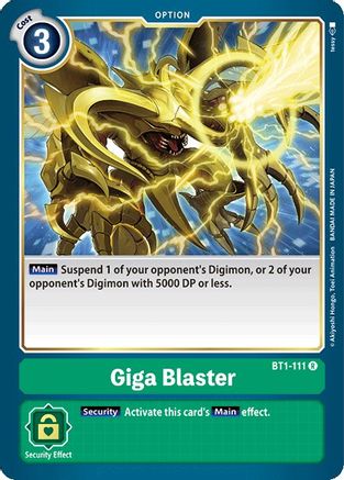 Giga Blaster (BT1-111) - Release Special Booster 1.0