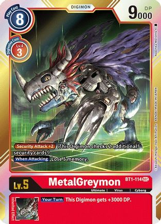 MetalGreymon (Secret Rare) (BT1-114) - Release Special Booster 1.0 Foil