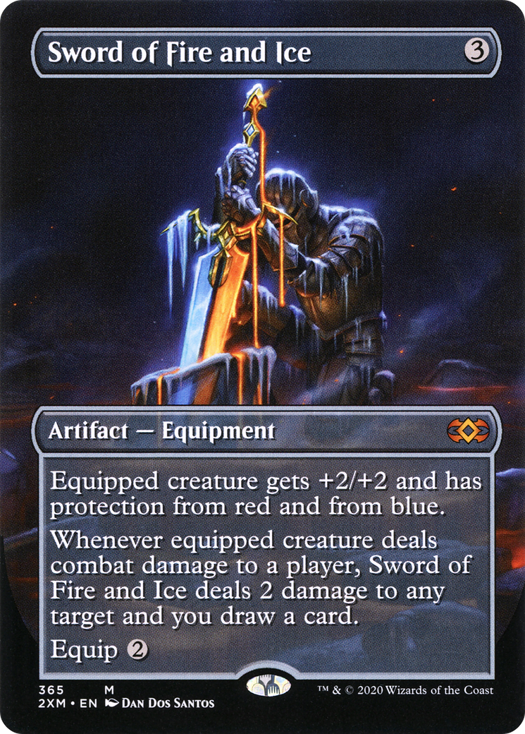 Sword of Fire and Ice (Borderless) (2XM-365) - Double Masters Foil