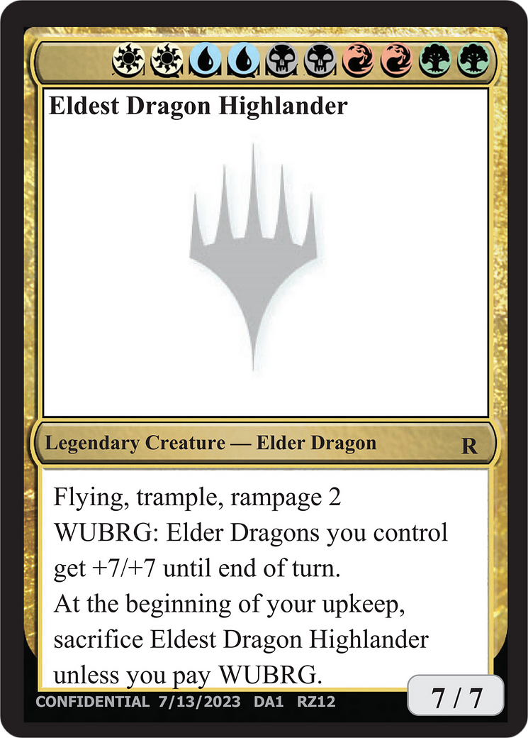 Eldest Dragon Highlander (UNK-) - Unknown Event