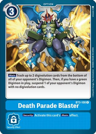 Death Parade Blaster (BT3-100) - Release Special Booster 1.5