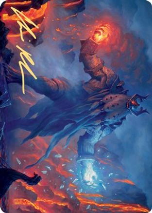Aegar, the Freezing Flame Art Card (Gold-Stamped Signature) (ASKHM-055) - Art Series: Kaldheim