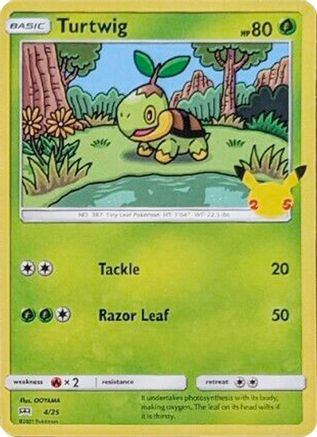 Turtwig 004/25 - Holofoil McDonalds 25th Anniversary Promos - Promo
