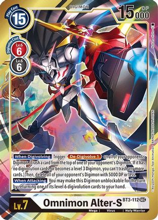 Omnimon Alter-S (Secret Rare) (Alternate Art) (BT3-112) - Release Special Booster 1.5 Foil
