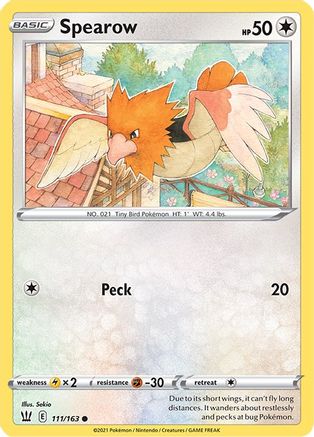 Spearow 111 SWSH05 Battle Styles - Common