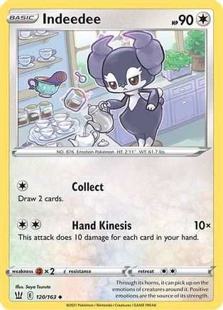 Indeedee 120 - Reverse Holofoil SWSH05 Battle Styles - Uncommon