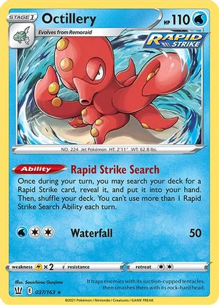 Octillery 037 - Holofoil SWSH05 Battle Styles - Holo Rare
