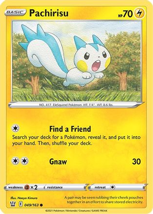 Pachirisu 049 - Reverse Holofoil SWSH05 Battle Styles - Common