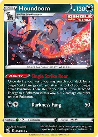 Houndoom 096 - Reverse Holofoil SWSH05 Battle Styles - Holo Rare