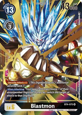 Blastmon (Alternate Art) (BT4-075) - Great Legend Foil