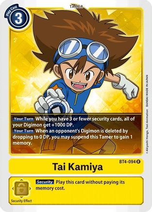 Tai Kamiya (BT4-094) - Great Legend