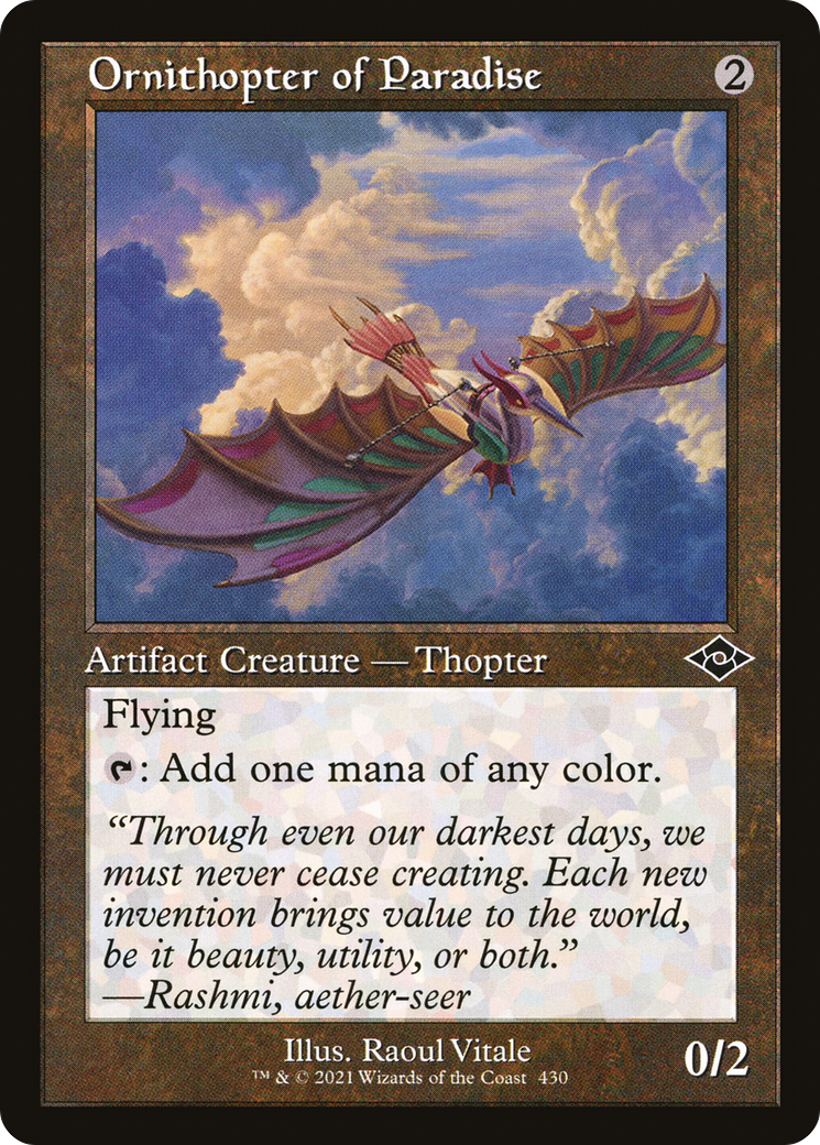 Ornithopter of Paradise (Retro Frame) (MH2-430) - Modern Horizons 2 Foil