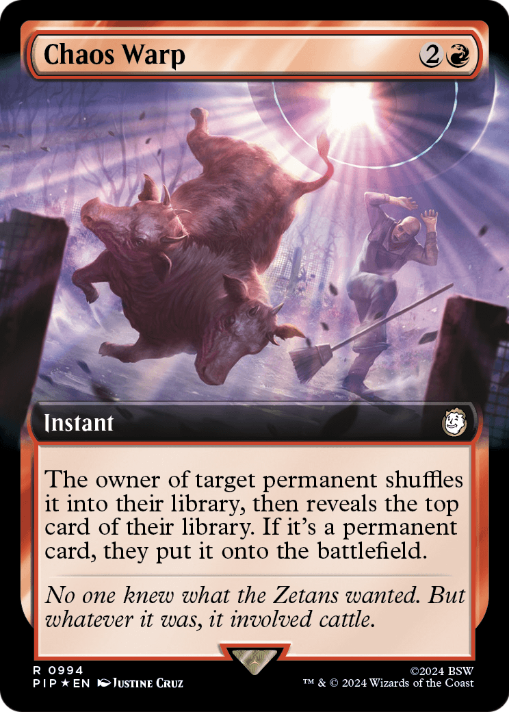 Chaos Warp (Extended Art) (Surge Foil) (PIP-994) - Fallout: (Extended Art) Foil