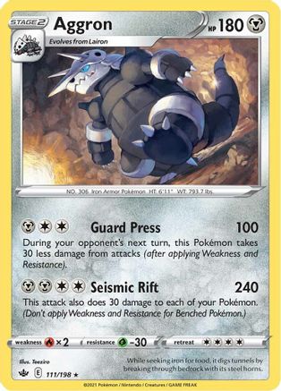Aggron 111 SWSH06 Chilling Reign - Rare