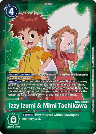 Izzy Izumi & Mimi Tachikawa (Box Topper) (BT5-089) - Battle of Omni Foil