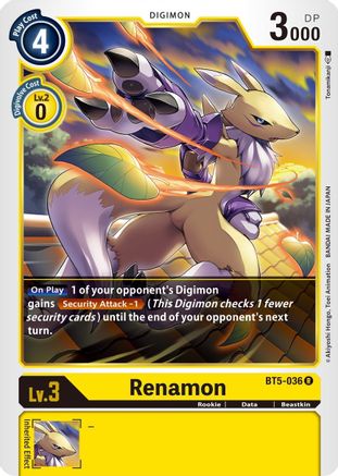 Renamon (BT5-036) - Battle of Omni