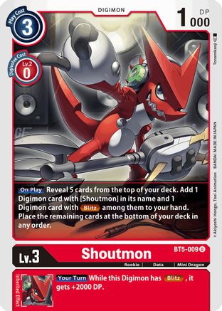 Shoutmon (BT5-009) - Battle of Omni