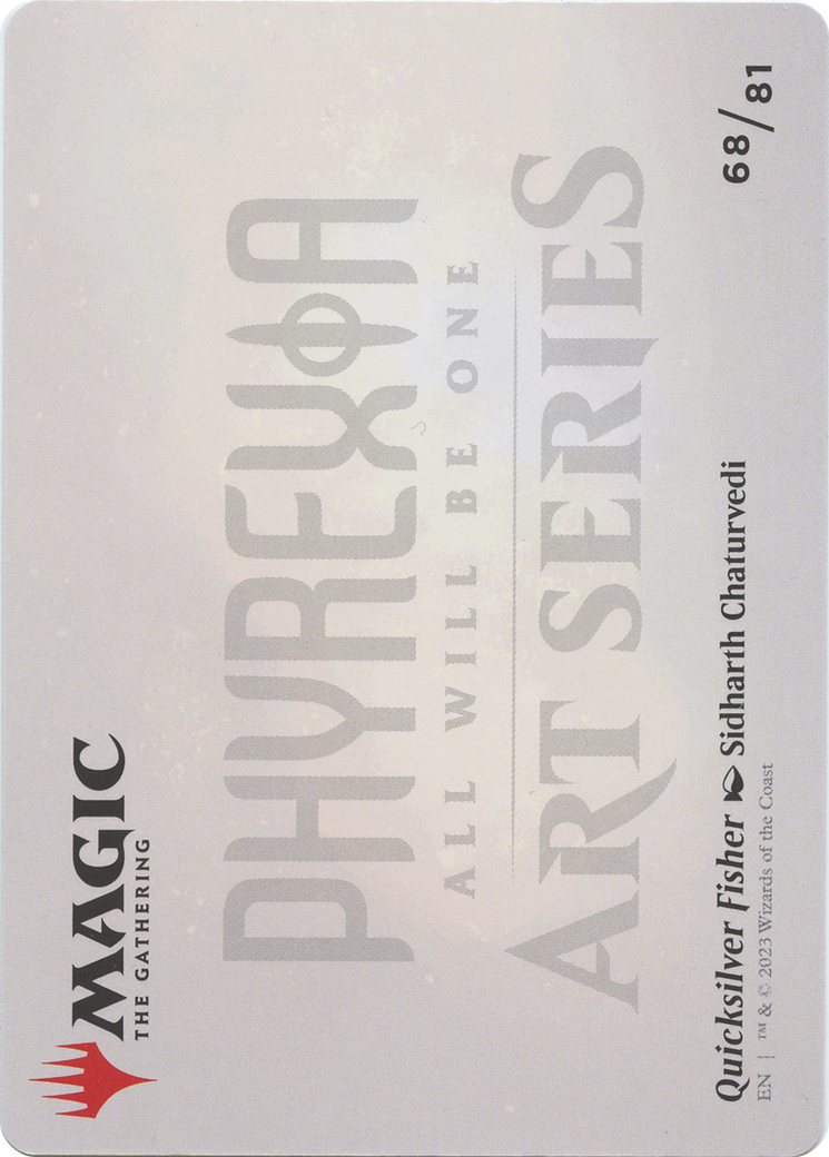 Quicksilver Fisher // Quicksilver Fisher (AONE-068) - Phyrexia: All Will Be One Art Series (Borderless) Foil