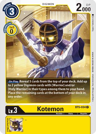 Kotemon (BT5-034) - Battle of Omni