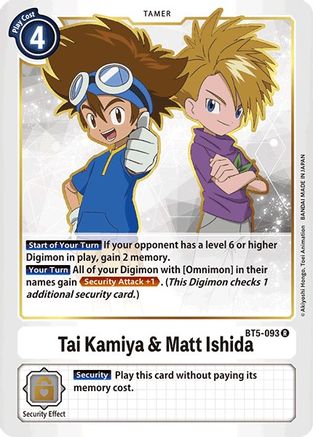 Tai Kamiya & Matt Ishida (BT5-093) - Battle of Omni