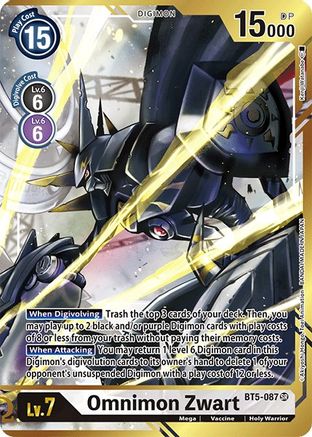 Omnimon Zwart (Alternate Art - Kenji Watanabe) (BT5-087) - Battle of Omni Foil