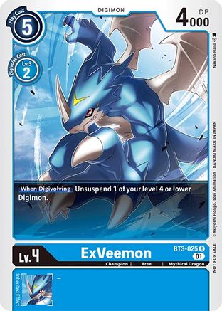ExVeemon (Winner Pack Double Diamond) (BT3-025) - Release Special Booster 1.0