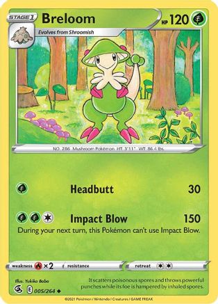 Breloom 005 SWSH08 Fusion Strike - Uncommon