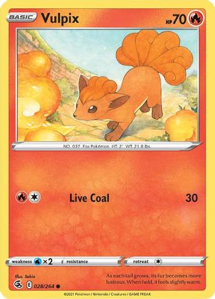 Vulpix (28) (28) 028 SWSH08 Fusion Strike - Common