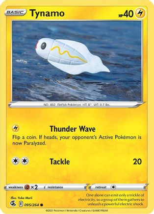 Tynamo 095 - Reverse Holofoil SWSH08 Fusion Strike - Common