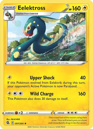 Eelektross 097 - Reverse Holofoil SWSH08 Fusion Strike - Rare