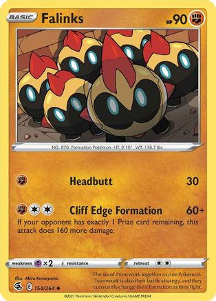 Falinks (154) (154) 154 - Reverse Holofoil SWSH08 Fusion Strike - Uncommon