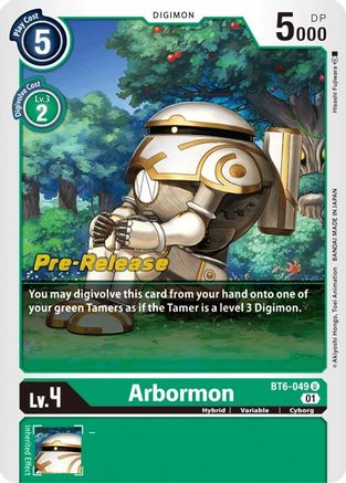 Arbormon (BT6-049) - Double Diamond Pre-Release Cards Foil
