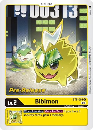 Bibimon (BT6-003) - Double Diamond Pre-Release Cards Foil