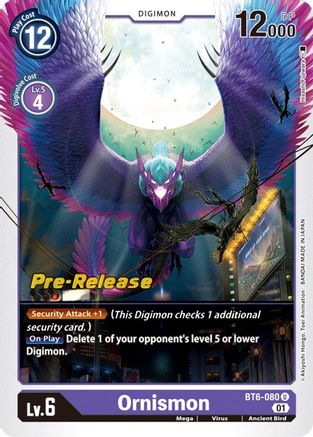 Ornismon (BT6-080) - Double Diamond Pre-Release Cards Foil