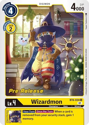 Wizardmon (BT6-034) - Double Diamond Pre-Release Cards Foil