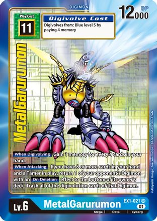 MetalGarurumon (Alternate Art) (EX1-021) - Classic Collection Foil
