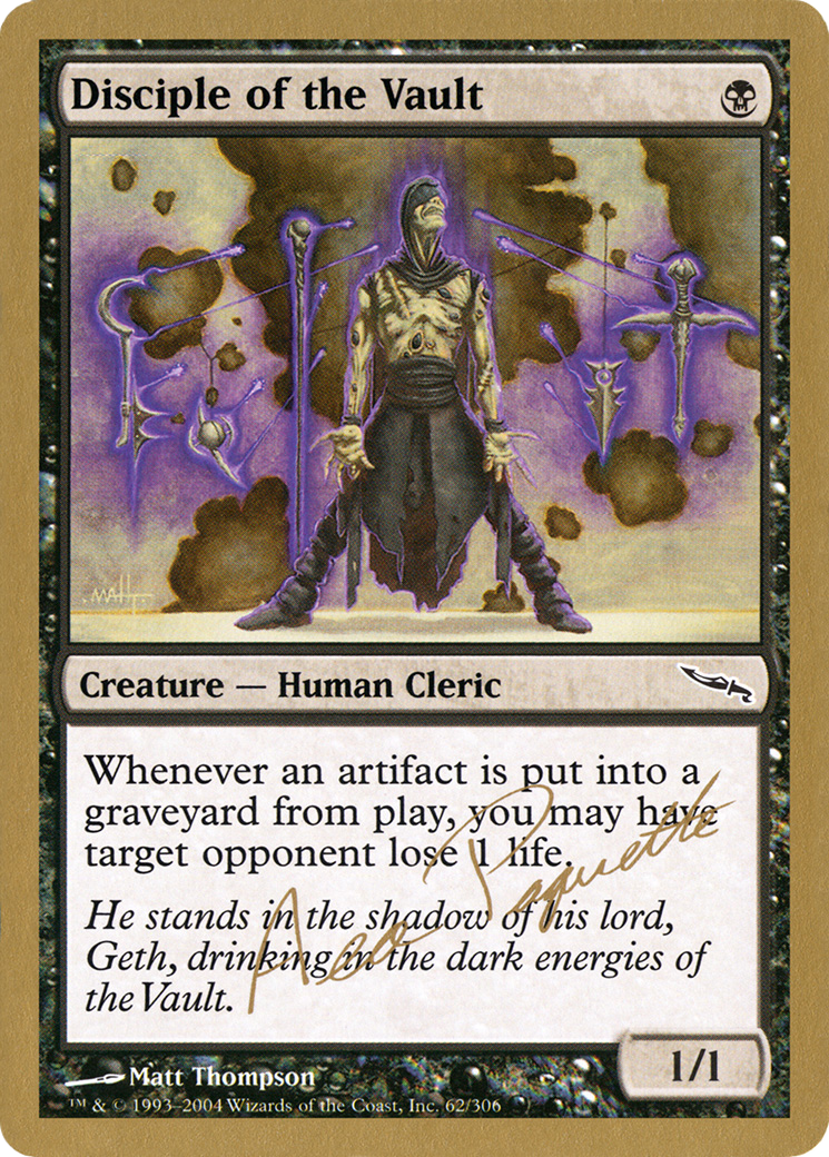 Disciple of the Vault - 2004 Aeo Paquette (MRD) (WCD-) - World Championship Decks 2004