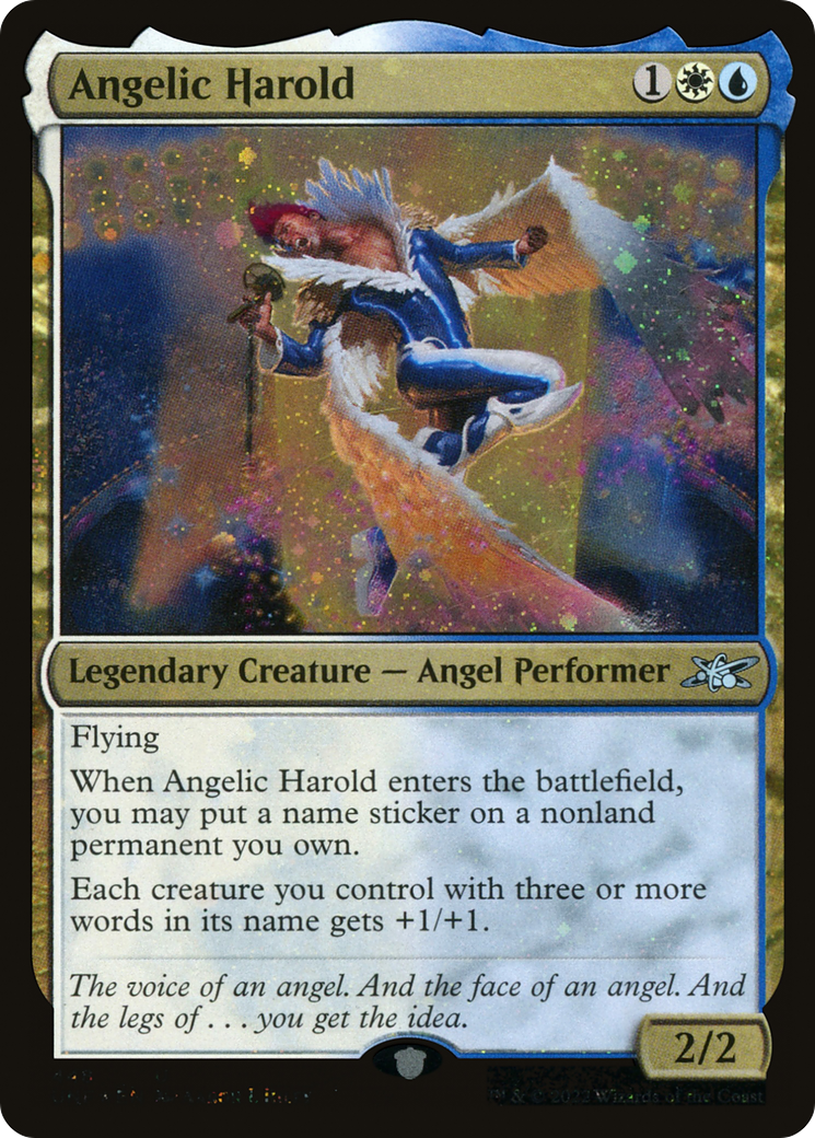Angelic Harold (Galaxy Foil) (UNF-448) - Unfinity Foil