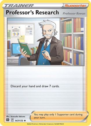Professor's Research 147 - Reverse Holofoil SWSH09 Brilliant Stars - Holo Rare