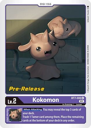 Kokomon (BT7-006) - Next Adventure Pre-Release Cards Foil