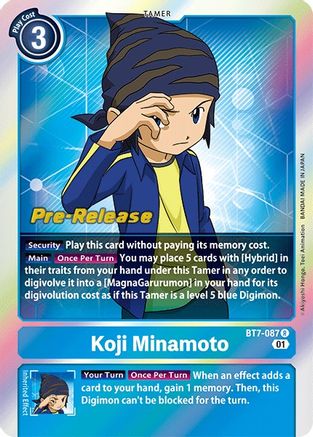 Koji Minamoto (BT7-087) - Next Adventure Pre-Release Cards Foil