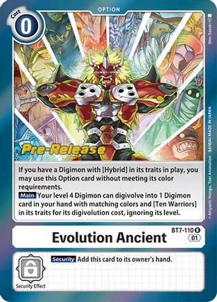 Evolution Ancient (BT7-110) - Next Adventure Pre-Release Cards Foil