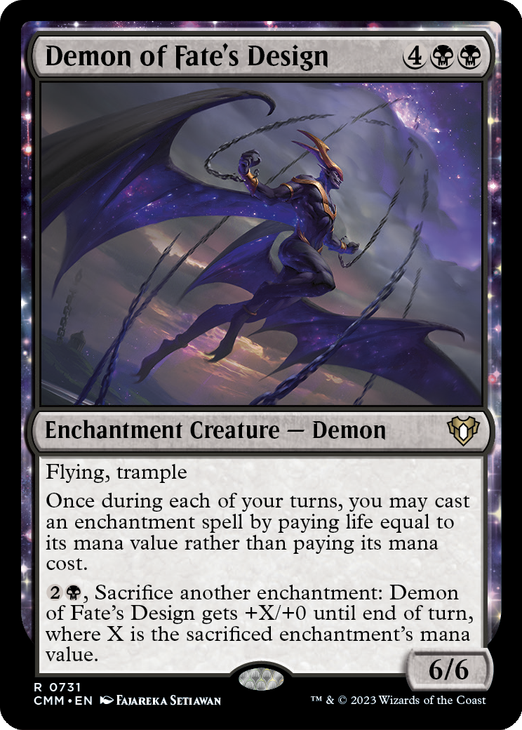 Demon of Fate's Design (CMM-731) - Commander Masters: (enchantment)