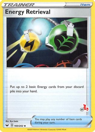 Energy Retrieval - 160/202 (#37 Cinderace Stamped)/202 Battle Academy 2022 - Promo