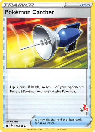 Pokemon Catcher - 175/202 (#49 Cinderace Stamped)/202 Battle Academy 2022 - Promo