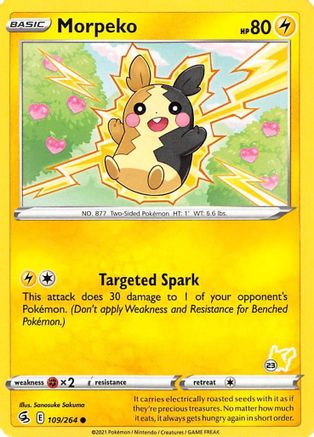 Morpeko (#23 Pikachu Stamped) 109/264 Battle Academy 2022 - Promo