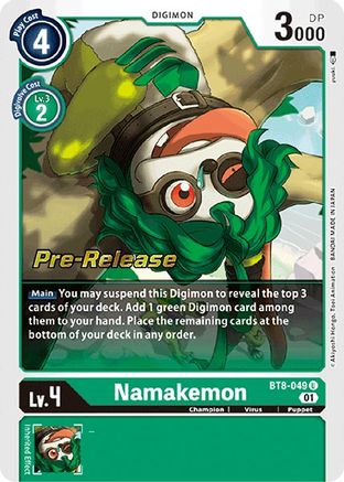 Namakemon (BT8-049) - New Awakening Pre-Release Cards