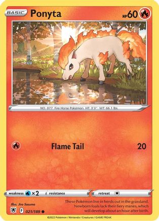 Ponyta 021 SWSH10 Astral Radiance - Common