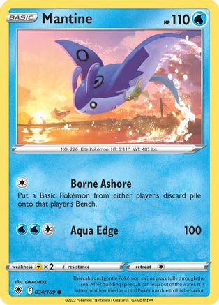 Mantine 034 - Reverse Holofoil SWSH10 Astral Radiance - Common