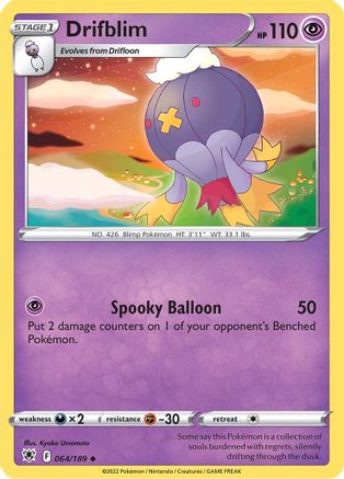 Drifblim 064 SWSH10 Astral Radiance - Uncommon